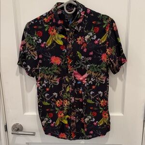 Guess Multicolor Floral Short Sleeve Shirt Men’s